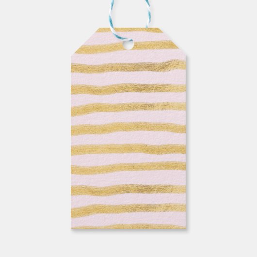 シックなピンクの金ゴールドドライブBy Thank You Faver Quarantine ギフトタグ (裏面)