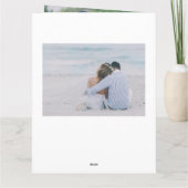 シックなピンクの金ゴールドフローラ牡丹結婚緑の写真 サンキューカード (裏面)