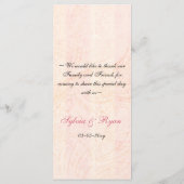 シックなピンクの鳥のケージ、愛鳥メニューカード メニュー (裏面)