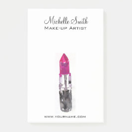 シックなピンクの黒い銀色の水色のリップメイクアップ ポストイット
