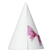 シックなピンクウォーターカラーボウスウィート16誕生日 パーティーハット (裏面)