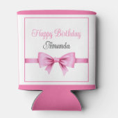 シックなピンクウォーターカラーボウスウィート16誕生日 缶クーラー (裏面)