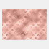 シックなピンクグラム ラッピングペーパーシート (正面3)