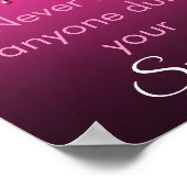 シックなピンクグリッタースパークルラグジュアリやる気を起こさせるー ポスター (角)