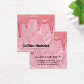 シックなピンクグリッターマーブルドリップスイヤリングディスプレイ (デスク)