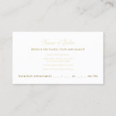 シックなピンクグリッツホーグラス美しいサロンアポイントメント 予約カード (裏面)