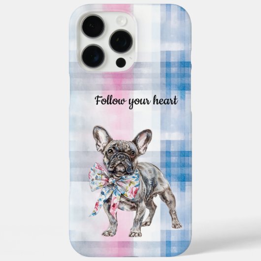 シックなピンクグリーンブルーフローラ犬 Case-Mate iPhoneケース (裏面)