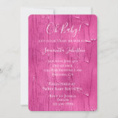 シックなピンクケーキつや消しベビーシャワー 招待状 (正面)