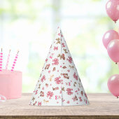 シックなピンクコケット女性のカーボーイボーズブーツパターン パーティーハット