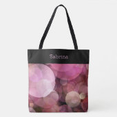 シックなピンクサークルモノグラムのトートバッグ トートバッグ (正面)