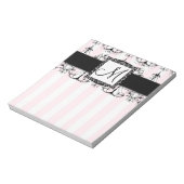 シックなピンクストライプ色のシャンデリアメモ帳 ノートパッド (回転)