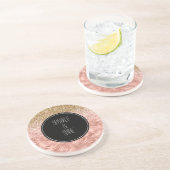 シックなピンクゼブラプリントグリッツ コースター (側面)