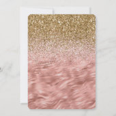 シックなピンクゼブラプリントグリッツ 招待状 (裏面)