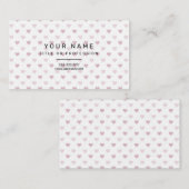 シックなピンクハートデザインピンクデジタル 名刺 (正面/裏面)