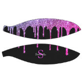 シックなピンクパープルグリッタースパークルドリップスモノグラム バスケットボール (パネル)