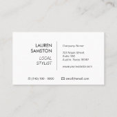 シックなピンクパームリーフ名刺 名刺 (裏面)