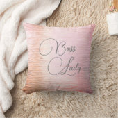 シックなピンクフロステッドガラスボスレディ クッション (ブランケット)