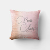 シックなピンクフロステッドガラスボスレディ クッション (正面)