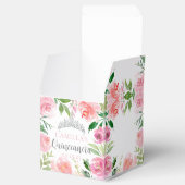 シックなピンクフローラキンセアニラシルバーティアラパーティー フェイバーボックス (オープン)