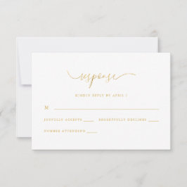 シックなピンクフローラプリントRsvp応答 出欠カード