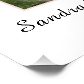 シックなピンクフローラ新生児ガールシャワーまたは子供部屋 ポスター (コーナー)