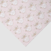 シックなピンクホワイトドットボウオーナメントクリスマス 薄葉紙 (詳細)