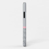 シックなピンクボウガーリーパリジャンエフェメラと名前 Case-Mate iPhoneケース (裏面/右)