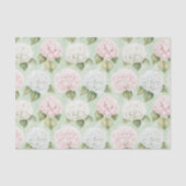 シックなピンクロマンティックブルーホワイトフローラ結婚ズ 薄葉紙 (正面)