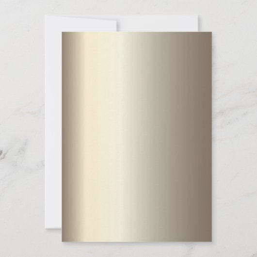 シックなピンクローズ金ゴールドフレームスクリプトブライダルシャワー 招待状 (裏面)