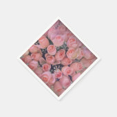 シックなピンクローゼズブーケカントリーヴィンテージ スタンダードカクテルナプキン (角)