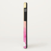 シックなピンク及びオレンジグラデーションな水彩画のモノグラム Case-Mate iPhoneケース (裏面/左)