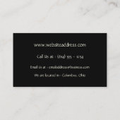 シックなピンク及び黒いストライプのデザインの名刺 名刺 (裏面)