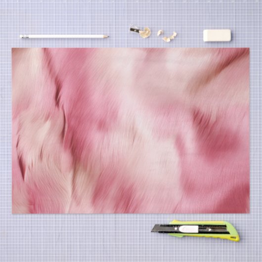 シックなピンク女性のカーボーイ牛革 薄葉紙 (クラフト)