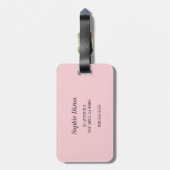 シックなピンク私はOuttaのここに荷物のラベルいます ラゲッジタグ (裏面縦)