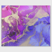 シックなピンク紫色の宝石トーンインク洗浄 ラッピングペーパー (フラット)