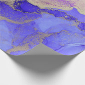 シックなピンク紫色の宝石トーンインク洗浄 ラッピングペーパー (角)