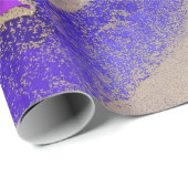 シックなピンク紫色の宝石トーンインク洗浄 ラッピングペーパー (ロールコーナー)