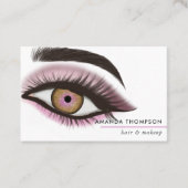 シックなピンク美しいファッション名刺 名刺 (正面)