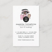 シックなピンク美しいファッション名刺 名刺 (裏面)