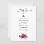 シックなピンク色の結婚水彩表 (正面)