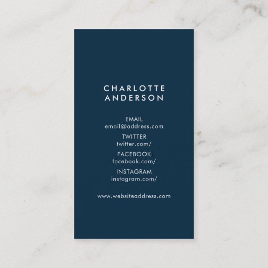 シックなピンク色の金ゴールドフェイクヘッドショット写真 名刺 (裏面)