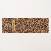 シックなピンク金ゴールドヒョウパーソナライズされたプリント ヨガマット (裏面(横))