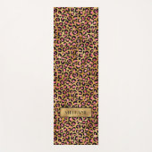 シックなピンク金ゴールドヒョウパーソナライズされたプリント ヨガマット (正面)