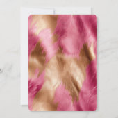 シックなピンク金ゴールド女性のカーボーイコーヒド誕生日 招待状 (裏面)