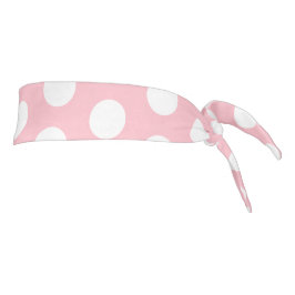 シックなピンク35"長さネクタイのヘッドバンド（ホワイトドット付き） タイヘッドバンド