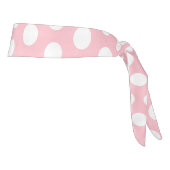 シックなピンク42"長さネクタイのヘッドバンド(ホワイトドット付) タイヘッドバンド (回転90)