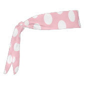 シックなピンク42"長さネクタイのヘッドバンド（ホワイトドット付） タイヘッドバンド (回転270)