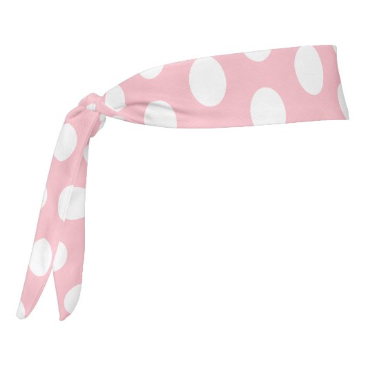 シックなピンク42"長さネクタイのヘッドバンド（ホワイトドット付） タイヘッドバンド (回転270)