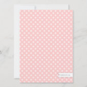 シックなピンク|の白いティーポットのベビーシャワーのお茶会 招待状 (裏面)