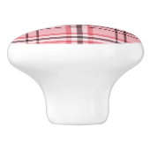 シックなピンク&グレープレイドファッションパターン セラミックノブ (側面)